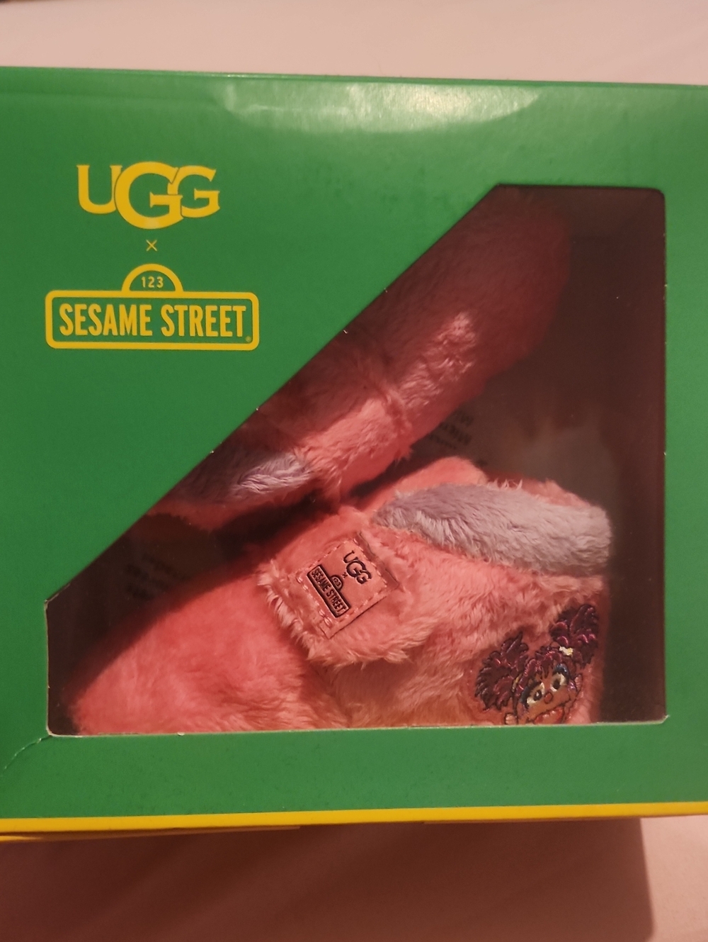 UGG x Sesame Street Pink Fluffy Slide Slippers - Women's